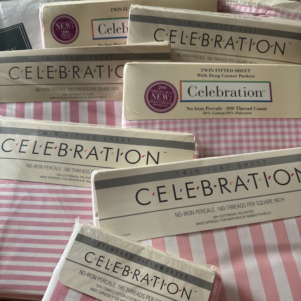 Celebration vintage sheets